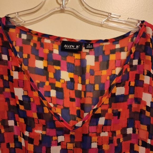Allen B by Allen Schwartz Sheer Top / Coverup M - Picture 3 of 5
